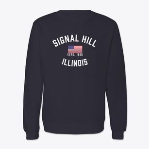 Signal Hill Illinois Patriot Crewneck Sweatshirt