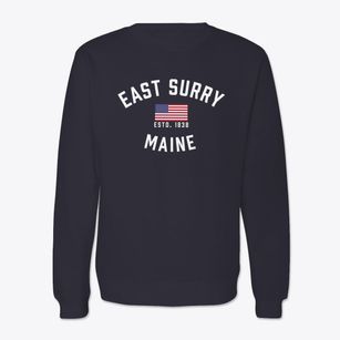 East Surry Maine Patriot Crewneck Sweatshirt