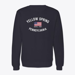 Yellow Spring Pennsylvania Patriot Crewneck Sweatshirt