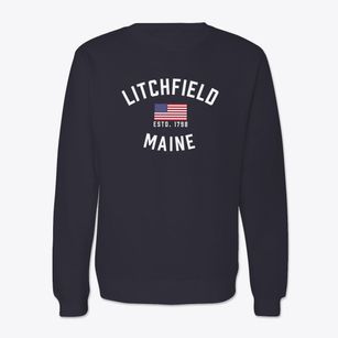 Litchfield Maine Patriot Crewneck Sweatshirt