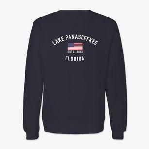 Lake Panasoffkee Florida Patriot Crewneck Sweatshirt