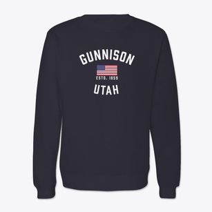 Gunnison Utah Patriot Crewneck Sweatshirt