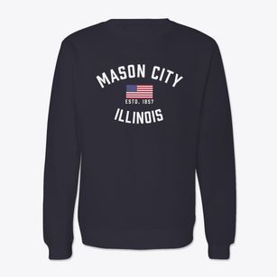 Mason City Illinois Patriot Crewneck Sweatshirt