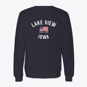 Lake View Iowa Patriot Crewneck Sweatshirt