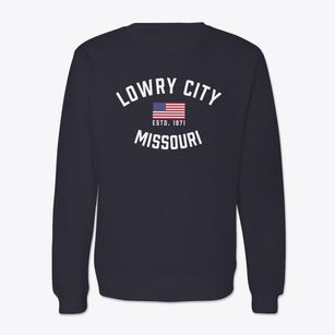 Lowry City Missouri Patriot Crewneck Sweatshirt