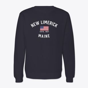 New Limerick Maine Patriot Crewneck Sweatshirt