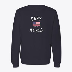 Cary Illinois Patriot Crewneck Sweatshirt