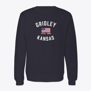 Gridley Kansas Patriot Crewneck Sweatshirt