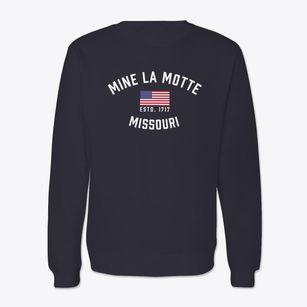 Mine La Motte Missouri Patriot Crewneck Sweatshirt