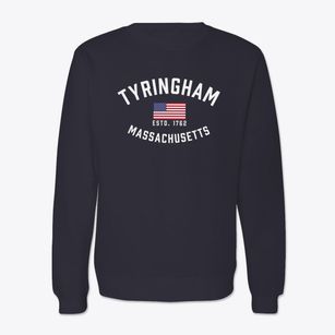 Tyringham Massachusetts Patriot Crewneck Sweatshirt