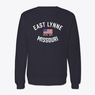 East Lynne Missouri Patriot Crewneck Sweatshirt