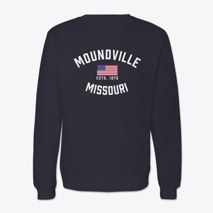 Moundville Missouri Patriot Crewneck Sweatshirt