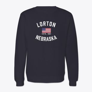 Lorton Nebraska Patriot Crewneck Sweatshirt