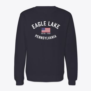 Eagle Lake Pennsylvania Patriot Crewneck Sweatshirt
