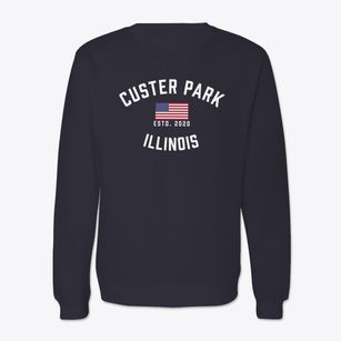 Custer Park Illinois Patriot Crewneck Sweatshirt