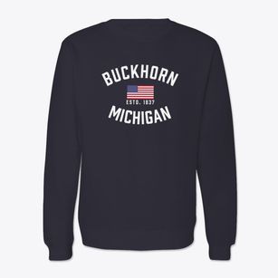 Buckhorn Michigan Patriot Crewneck Sweatshirt