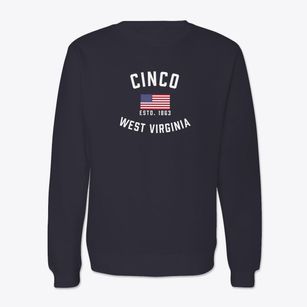 Cinco West Virginia Patriot Crewneck Sweatshirt
