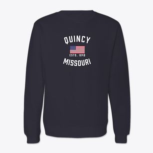 Quincy Missouri Patriot Crewneck Sweatshirt