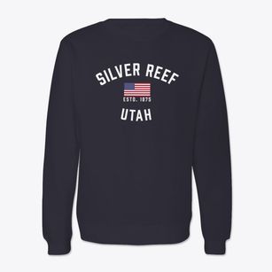 Silver Reef Utah Patriot Crewneck Sweatshirt