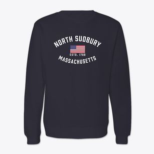 North Sudbury Massachusetts Patriot Crewneck Sweatshirt