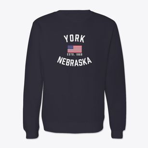 York Nebraska Patriot Crewneck Sweatshirt