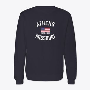 Athens Missouri Patriot Crewneck Sweatshirt