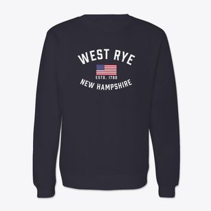 West Rye New Hampshire Patriot Crewneck Sweatshirt