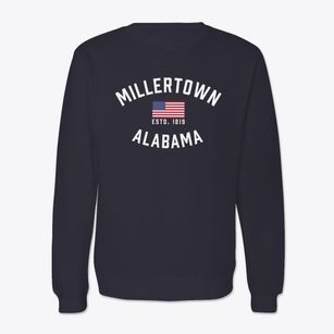 Millertown Alabama Patriot Crewneck Sweatshirt
