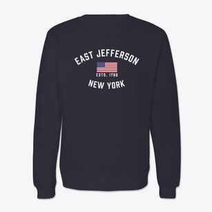East Jefferson New York Patriot Crewneck Sweatshirt