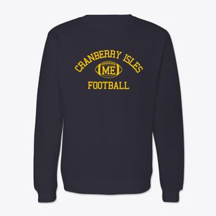 Cranberry Isles Maine Football Crewneck Sweatshirt