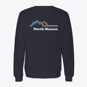 North Monroe Maine Mountain View Crewneck Sweatshirt