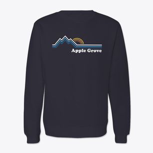 Apple Grove North Carolina Mountain View Crewneck Sweatshirt