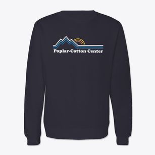 Poplar-cotton Center California Mountain View Crewneck Sweatshirt