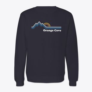 Orange Cove California Mountain View Crewneck Sweatshirt