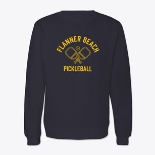 Flanner Beach North Carolina Pickleball Crewneck Sweatshirt