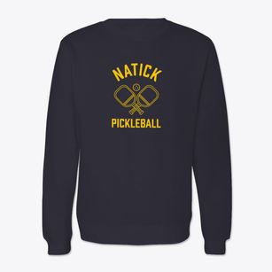 Natick Massachusetts Pickleball Crewneck Sweatshirt