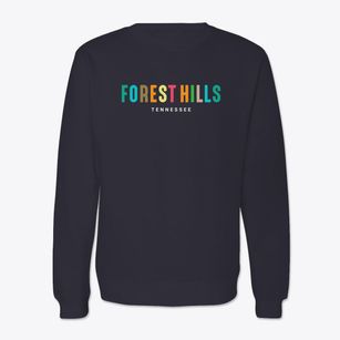 Forest Hills Tennessee Color Pop Crewneck Sweatshirt
