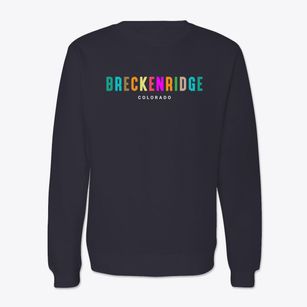 Breckenridge Colorado Color Pop Crewneck Sweatshirt