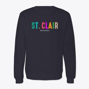 St. Clair Missouri Color Pop Crewneck Sweatshirt