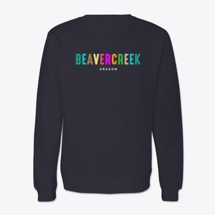Beavercreek Oregon Color Pop Crewneck Sweatshirt