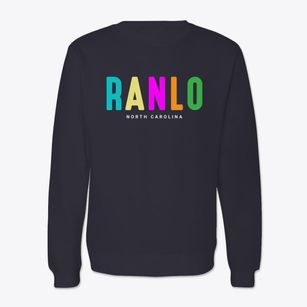 Ranlo North Carolina Color Pop Crewneck Sweatshirt