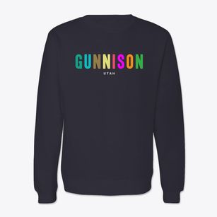 Gunnison Utah Color Pop Crewneck Sweatshirt