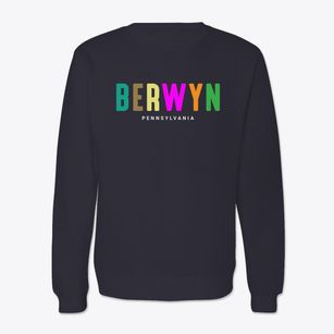 Berwyn Pennsylvania Color Pop Crewneck Sweatshirt