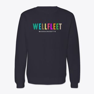 Wellfleet Massachusetts Color Pop Crewneck Sweatshirt