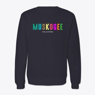 Muskogee Oklahoma Color Pop Crewneck Sweatshirt