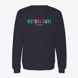 Weyers Cave Virginia Color Pop Crewneck Sweatshirt