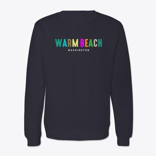 Warm Beach Washington Color Pop Crewneck Sweatshirt