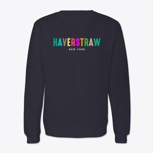 Haverstraw New York Color Pop Crewneck Sweatshirt