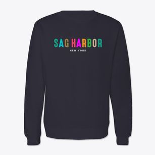 Sag Harbor New York Color Pop Crewneck Sweatshirt