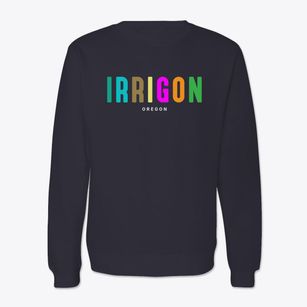 Irrigon Oregon Color Pop Crewneck Sweatshirt